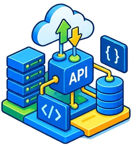 Servidores, base de datos y API conectados en la nube
